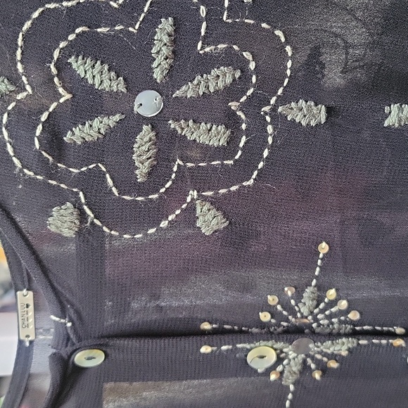 Chan Luu Rina Blouse Floral Embroidery Embellished Women's Large - Picture 5 of 5